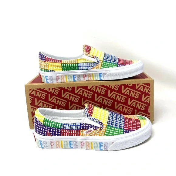 Vans | Shoes | Vans Pride Lgbtq Slip On Multicolor Rainbow  display picture 1